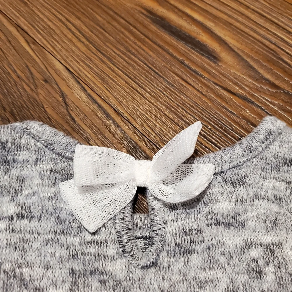 Disney Baby Minnie Mouse Matching Set Love Gray Sweater Polka Dot Pink Leggings